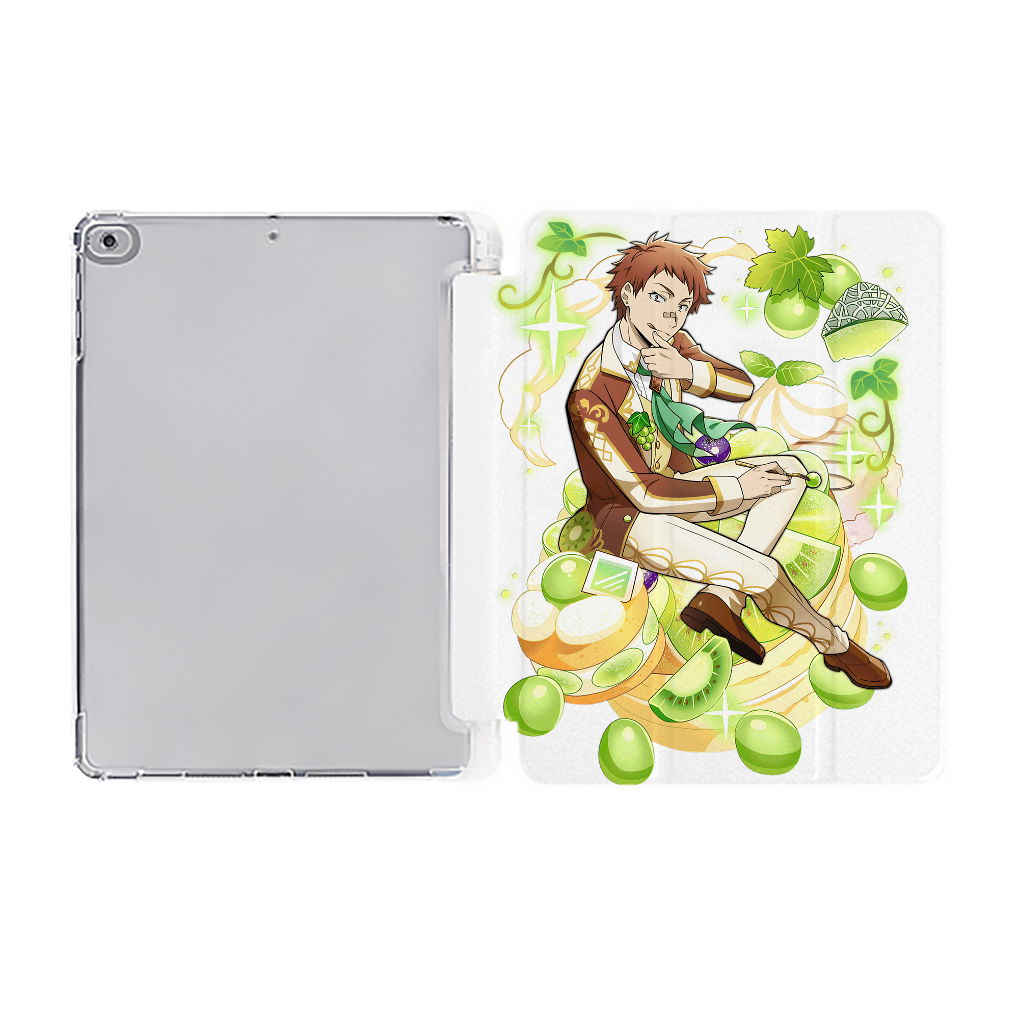 （画像用） 文豪ストレイドッグス Bungo Stray Dogs IPad ケース ペン収納付き 三つ折りスタンド PUレザー×シリコン 対応機種9.5/10.5/10.9インチ